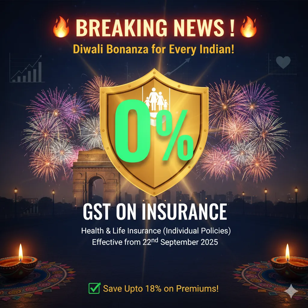 BREAKING NEWS: 0% GST on Insurance from Sept 22, 2025 !