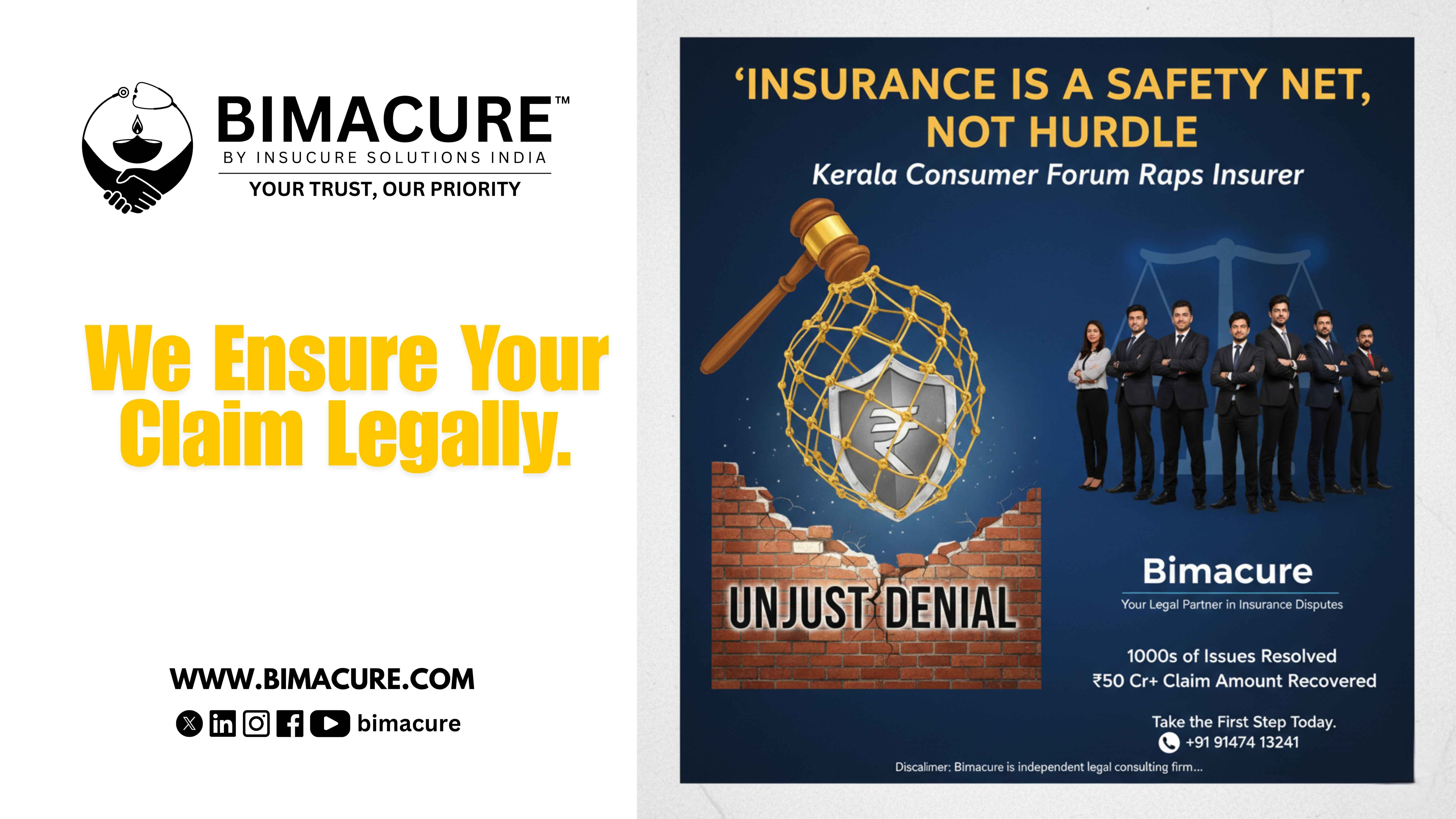 Insurance Is A Safety Net, Not Hurdle': Kerala Consumer Forum Raps Insurer For Denying Valid Claim, Imposes Cost.
