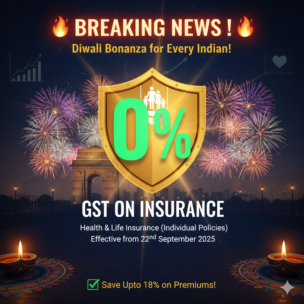 BREAKING NEWS: 0% GST on Insurance from Sept 22, 2025 !